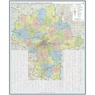 Mapy i plansze edukacyjne - EkoGraf, Województwo mazowieckie mapa ścienna administracyjno-drogowa na podkładzie do wpinania - pinboard, 1:200 000 - miniaturka - grafika 1