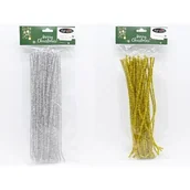 Ozdoby bożonarodzeniowe - Drucik ozdobny 30 cm 35 sztuk złoty / srebrny - miniaturka - grafika 1