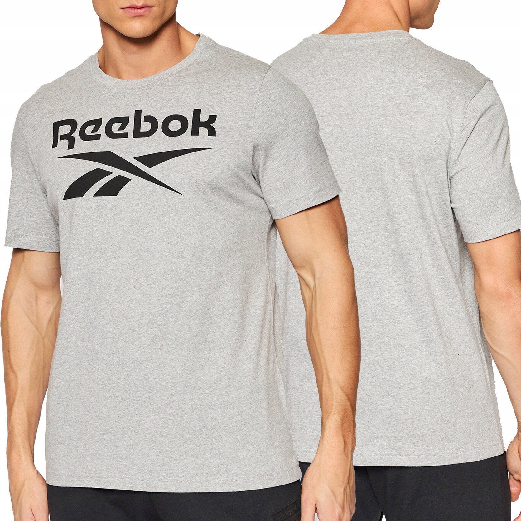 Reebok t-shirt koszulka męska szara bawełna Big Logo Tee HD4219 L