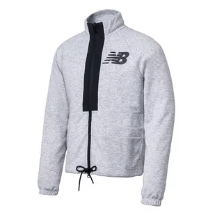 Kurtka New Balance UJ31053SXY - szara - Kurtki i kamizelki sportowe męskie - miniaturka - grafika 1