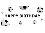 Dekoracje sali - Plakat Happy Birthday Piłka Nożna - 70x33 cm - miniaturka - grafika 1