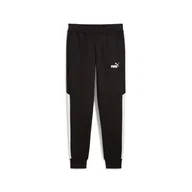 Spodnie męskie - Męskie Spodnie PUMA PUMA POWER COLORBLOCK SWEATPANTS FL CL 68173501 – Czarny - miniaturka - grafika 1