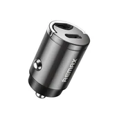 Ładowarki samochodowe - Remax mini inteligentna ładowarka samochodowa USB Typ C 18W Power Delivery PD czarny (RCC228 black) - miniaturka - grafika 1