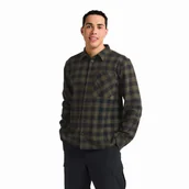 Koszule męskie - Męska koszula flanelowa Jack Wolfskin LITE FLANNEL SHIRT M CHECK obsidian moss - M - miniaturka - grafika 1