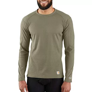 Carhartt Męska Base Force Midweight Classic Crew Layer Top, Spalona oliwka, 4XL - Koszulki męskie - miniaturka - grafika 1