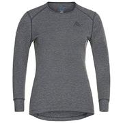 Koszulki i topy damskie - ODLO Damska koszulka z okrągłym dekoltem L/S Active Warm Eco T-shirt Szary Steel Grey Melange S 159101 - miniaturka - grafika 1