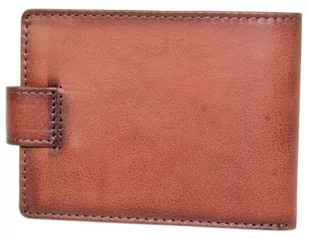Portfel Męski Skórzany EL FORREST Mały Z Zapinką Skóra Bydlęca Poziomy 916 R 29 RFID BRĄZOWY 11 x 8 x 2 [cm] - Portfele - miniaturka - grafika 4