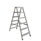 Drabiny - DRABEST Drabina aluminiowa dwustronna certyfikowana 2x5 stopniowa 150 kg - miniaturka - grafika 1