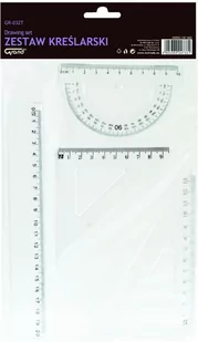 Grand  Zestaw geometryczny transparent GR-032T - Artykuły biurowe - miniaturka - grafika 1