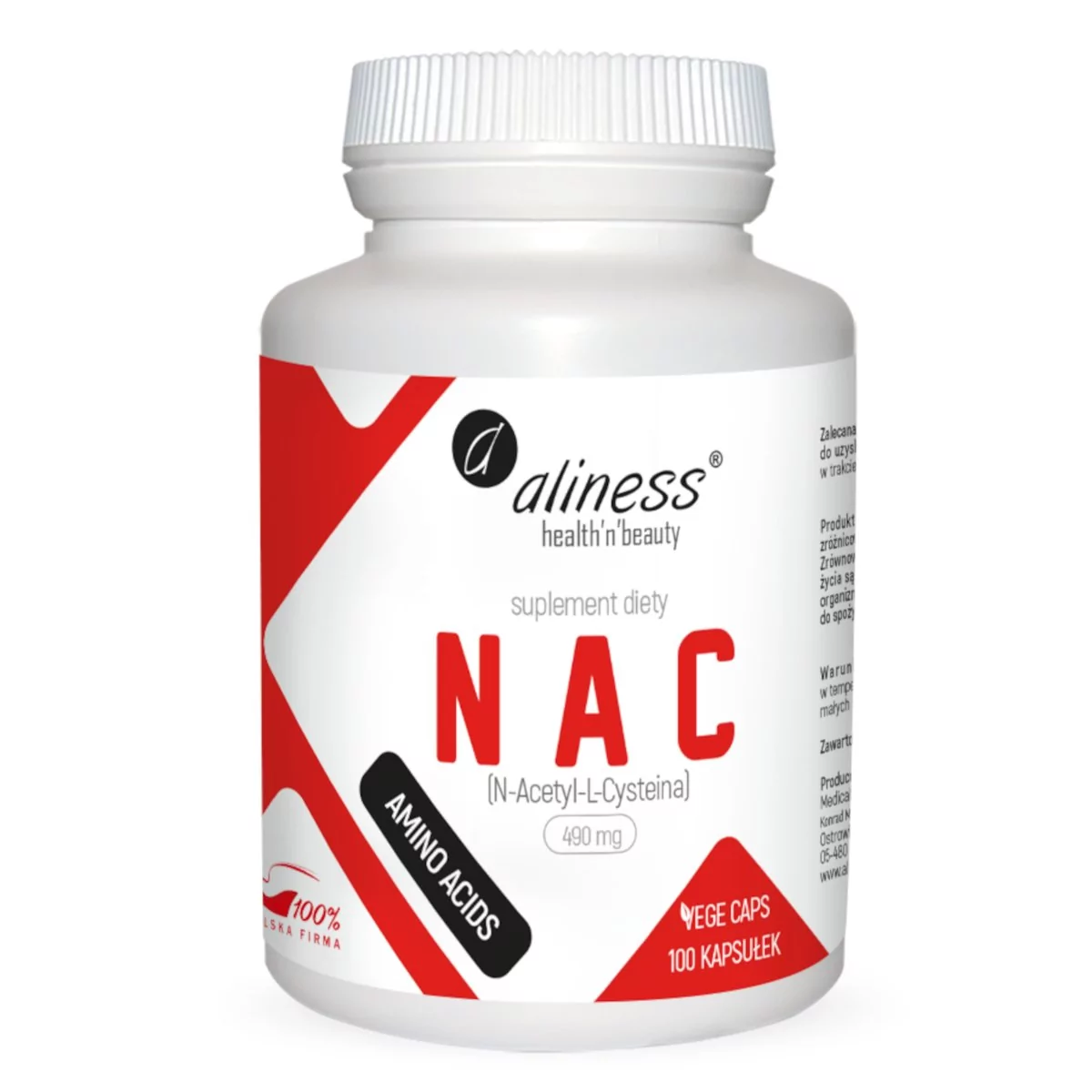 Aliness Aliness NAC N-Acetyl-L-Cysteine 500 mg (100 kap) 86C3-1002D