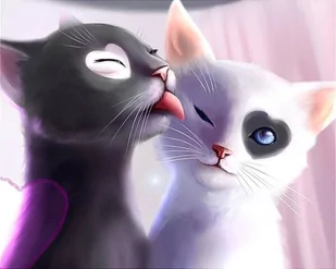 Haft Diamentowy Kocie Serce 35x45 cm K - Dekoratorstwo Haft Diamentowy Kocie Serce 35x45 cm K - Dekoratorstwo - miniaturka - grafika 1