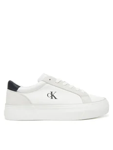 Calvin Klein Jeans Tenisówki Vulc Flatform Mg Nylon Mix YW0YW01896 Biały - Trampki damskie - miniaturka - grafika 1