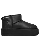 Śniegowce damskie - Śniegowce KARL LAGERFELD Thermo KL48523 Czarny - miniaturka - grafika 1