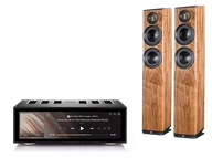 Zestawy stereo - Rose RS520 (czarny) + VELA FS407 (orzech) - miniaturka - grafika 1