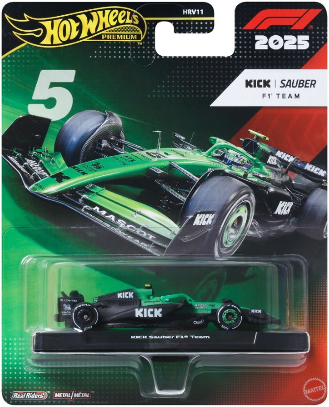Mattel Hot Wheels Formuła 1 2025 Sauber Gabriel Bortoleto JKD89