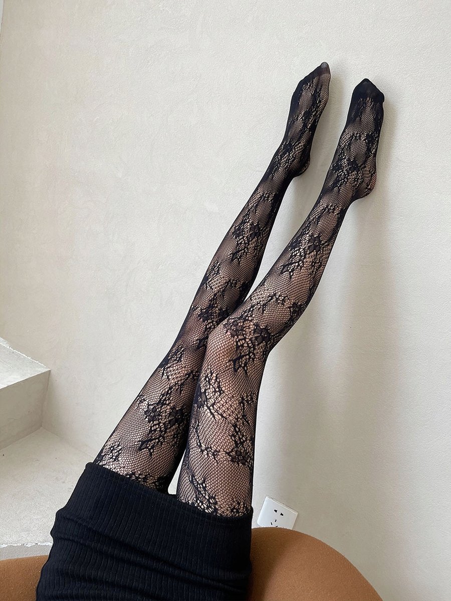 eleganckie DAMSKIE RAJSTOPY koronkowe siateczkowe elastyczne S M L modne