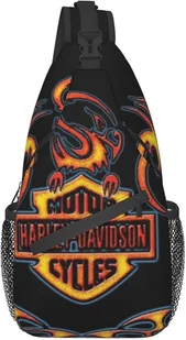 Kerota AU1739 Harley Davidson Torba na ramię Plecak Torba Crossbody Torby na klatkę piersiową Piesze wycieczki Casual Daypack dla mężczyzn Kobiety ... - Torebki damskie - miniaturka - grafika 1