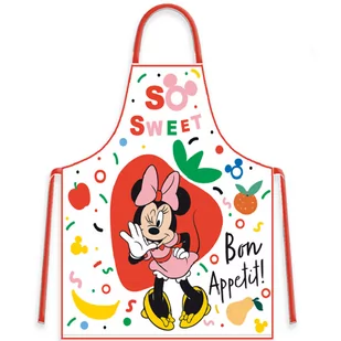 Fartuszek dla dziecka + czapka szefa Myszka Minnie Disney biały z owocami - Śliniaki i fartuszki - miniaturka - grafika 1