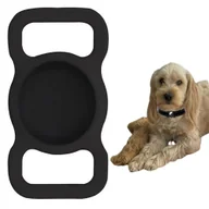 Akcesoria do słuchawek - Etui D-Pro AirTag Collar Holder zawieszka na obrożę szelki dla psa kota (Czarny) - miniaturka - grafika 1