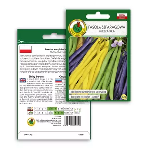 Mieszanka odmian fasol szparagowych Świeże Nasiona Naturalne 30g - Nasiona i cebule - miniaturka - grafika 1