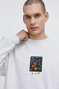 Volcom bluza x ARTHUR LONGO męska kolor szary z nadrukiem - Bluzy męskie - miniaturka - grafika 1