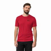 Koszulki męskie - T-shirt męski Jack Wolfskin TECH T M red glow - S - miniaturka - grafika 1