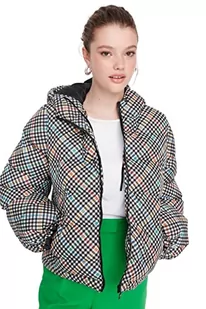 Trendyol Damska kurtka zimowa z klapą, jednokolorowa, oversize, wielokolorowa, M, wielobarwny - Kurtki damskie - miniaturka - grafika 1