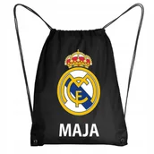 Plecaki worki - WOREK SZKOLNY NA WF Plecak Real Madryt + IMIĘ - miniaturka - grafika 1
