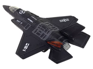 Samolot Napęd Frykcyjny Światła Dźwięki 1:72 Czarny - Modele zdalnie sterowane - miniaturka - grafika 3