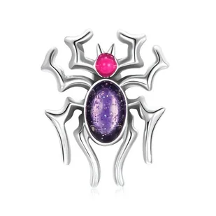 Zawieszka SREBRO 925 Charms koralik do PANDORA Fioletowy Pająk - Wisiorki - miniaturka - grafika 1