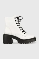 Botki damskie - Steve Madden botki skórzane Freeport damskie kolor biały na słupku - miniaturka - grafika 1