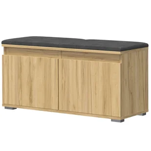 Szafka Na Buty Z Podwójnymi Drzwiczkami Dąb Craft + Szary N6-L45 - Szafki na buty - miniaturka - grafika 1