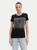 Koszulki i topy damskie - Fracomina T-Shirt FP25ST3002J449N4 Czarny Regular Fit - miniaturka - grafika 1