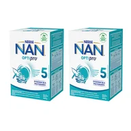 Mleko modyfikowane - Zestaw Nestle NAN Optipro 5, mleko modyfikowane Junior dla dzieci po 2,5 roku, 2 x 650 g - miniaturka - grafika 1