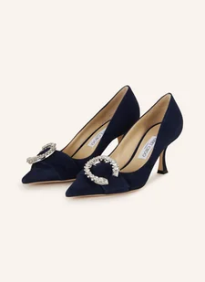 Jimmy Choo Czółenka Melva 70 Z Ozdobnymi Kamykami blau - Czółenka - miniaturka - grafika 1