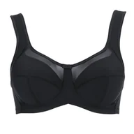 Biustonosze - Czarny stanik miękki BIUSTONOSZ BEZ FISZBIN SZEROKIE RAMIĄCZKA Clara 75F - miniaturka - grafika 1