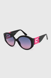 Okulary przeciwsłoneczne - Guess okulary przeciwsłoneczne damskie kolor czarny GU7917_5674T - grafika 1