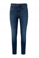 Spodnie damskie - Pepe Jeans Jeansy Rurki Granatowe Gładkie Długie S/28 1Z7E3_A* T4A - miniaturka - grafika 1