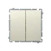 Wyłączniki światła i elektryczne - Simon Kontakt Simon Basic moduł Łącznik schodowy podwójny beżowy BMW6/2.01/12 BMW6/2.01/12 - miniaturka - grafika 1