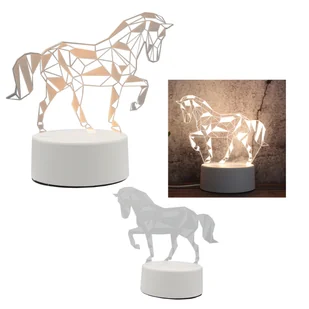 Lampka Nocna Led Koń 3D Usb Prezent - Lampy stojące - miniaturka - grafika 1