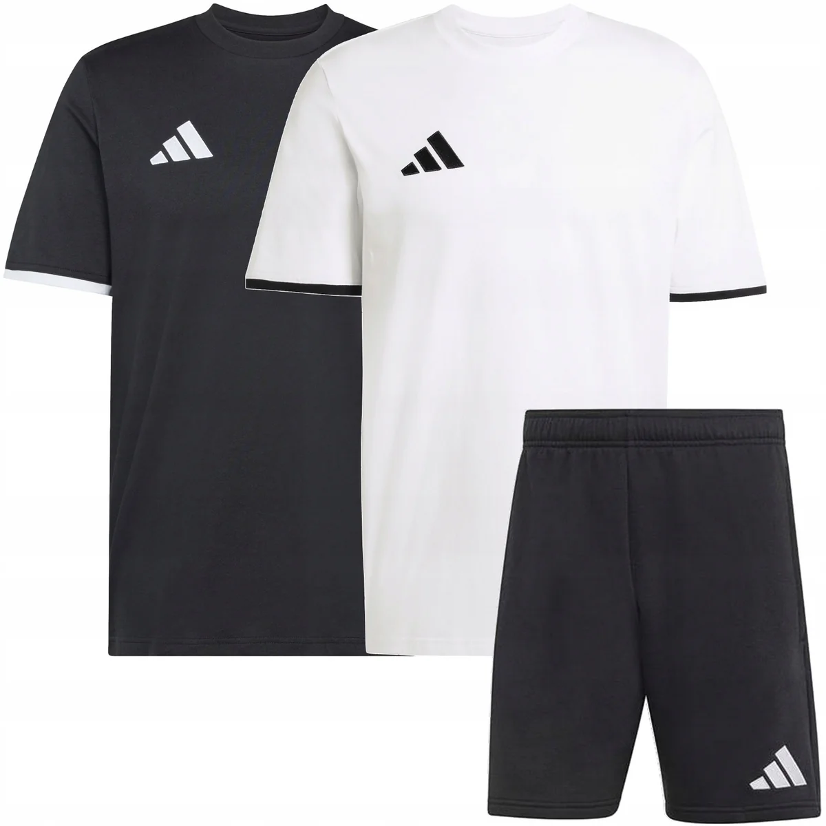 ZESTAW ADIDAS BAWEŁNIANY 2x KOSZULKA T-SHIRT + SPODENKI Z KIESZENIAMI - XXL