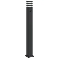 Lampy ogrodowe - vidaXL Zewnętrzna lampa stojąca z czujnikiem, czarna, 110 cm - miniaturka - grafika 1
