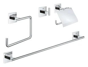 Grohe QuickFix Start Cube - Zestaw akcesoriów łazienkowych 4 w 1, chrom 41115000 - Wieszaki łazienkowe - miniaturka - grafika 1