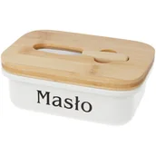 Inne naczynia kuchenne - MASELNICZKA STALOWA Z NOŻYKIEM DO SMAROWANIA 2776 - miniaturka - grafika 1