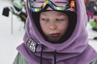 Czapki dla dzieci - Polarowy Kaptur Docieplacz Fiolet - miniaturka - grafika 1