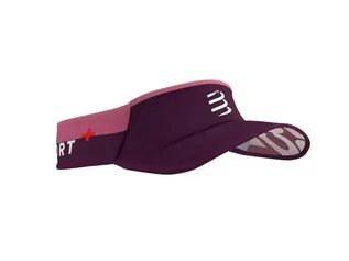 Czapki i chusty sportowe damskie - COMPRESSPORT Daszek biegowy ULTRALIGHT VISOR V2 winterbloom/ deco rose - grafika 1