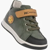 Buty dla dziewczynek - Trzewiki Dziecięce Ekoskóra Na Rzepy Wygodne Za Kostkę Zielone Wojtyłko 1T26395 22 - miniaturka - grafika 1