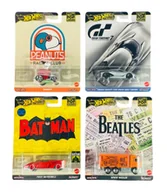 Samochody i pojazdy dla dzieci - HOT WHEELS PREMIUM POP CULTURE 2024 ZESTAW 4szt HXD63 MIX2 - miniaturka - grafika 1