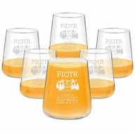 Szklanki - Szklanki grawerowane avant garde x6 dla miłośnika gór podróżnika - miniaturka - grafika 1