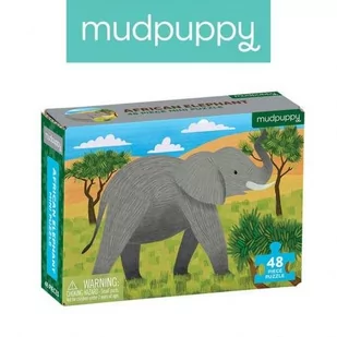 Mudpuppy Puzzle mini Słoń afrykański 48 elementów 4+ solution-bc_9780735357136 - Puzzle - miniaturka - grafika 1